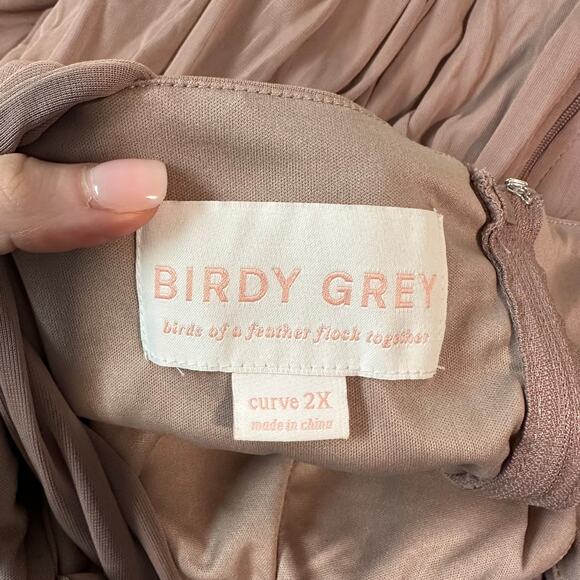 Birdy Grey Kiko Maxi Dress Halter Ruched Long Formal Bridesmaid Gown Curve Mauve - Picture 12 of 14